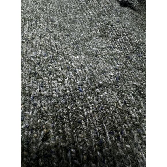 Vintage Abercrombie & Fitch Wool Sweater Made In Hong Kong L Heather Olive 1980s - Picture 10 of 11